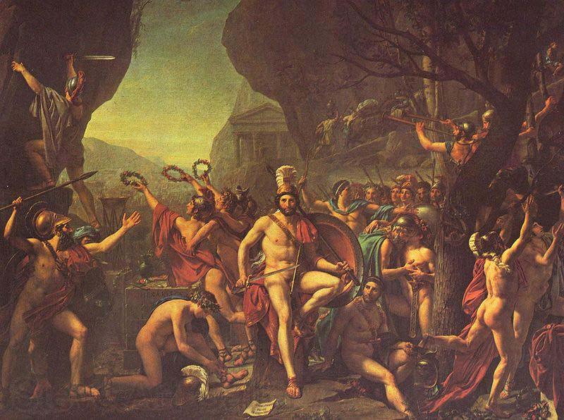 Jacques-Louis David Leonidas at Thermopylae France oil painting art